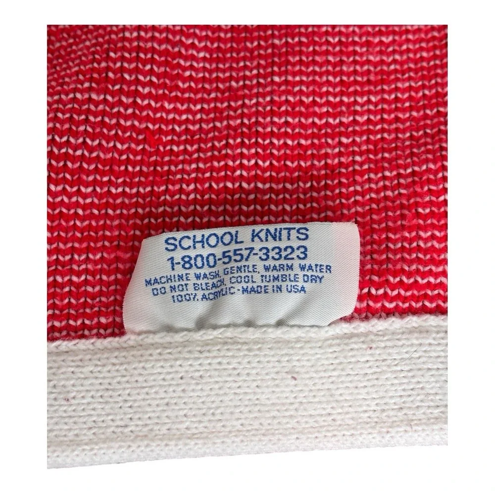 Vintage School Knits Bryan County Redskins‎ Throw Blanket 58x64 Acrylic USA